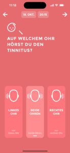 Tinnilog App - Eintrag erstellen - Tinnitus beschreiben